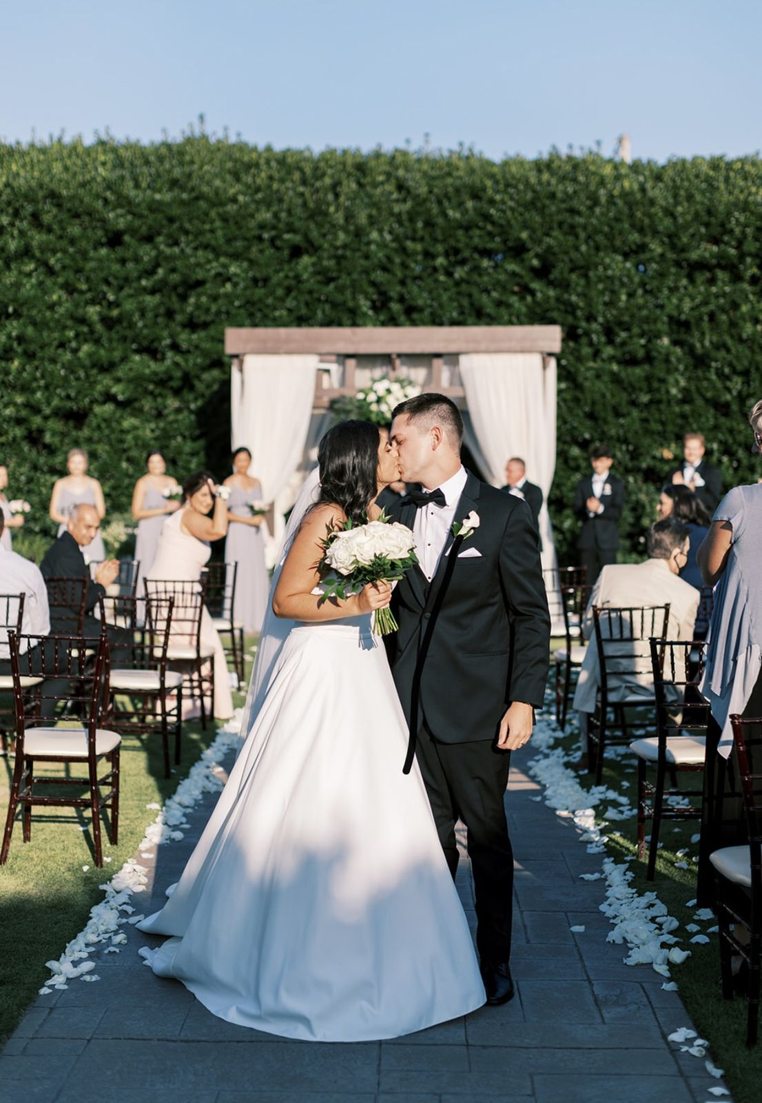 Bride with custom airbrush tan on her wedding day